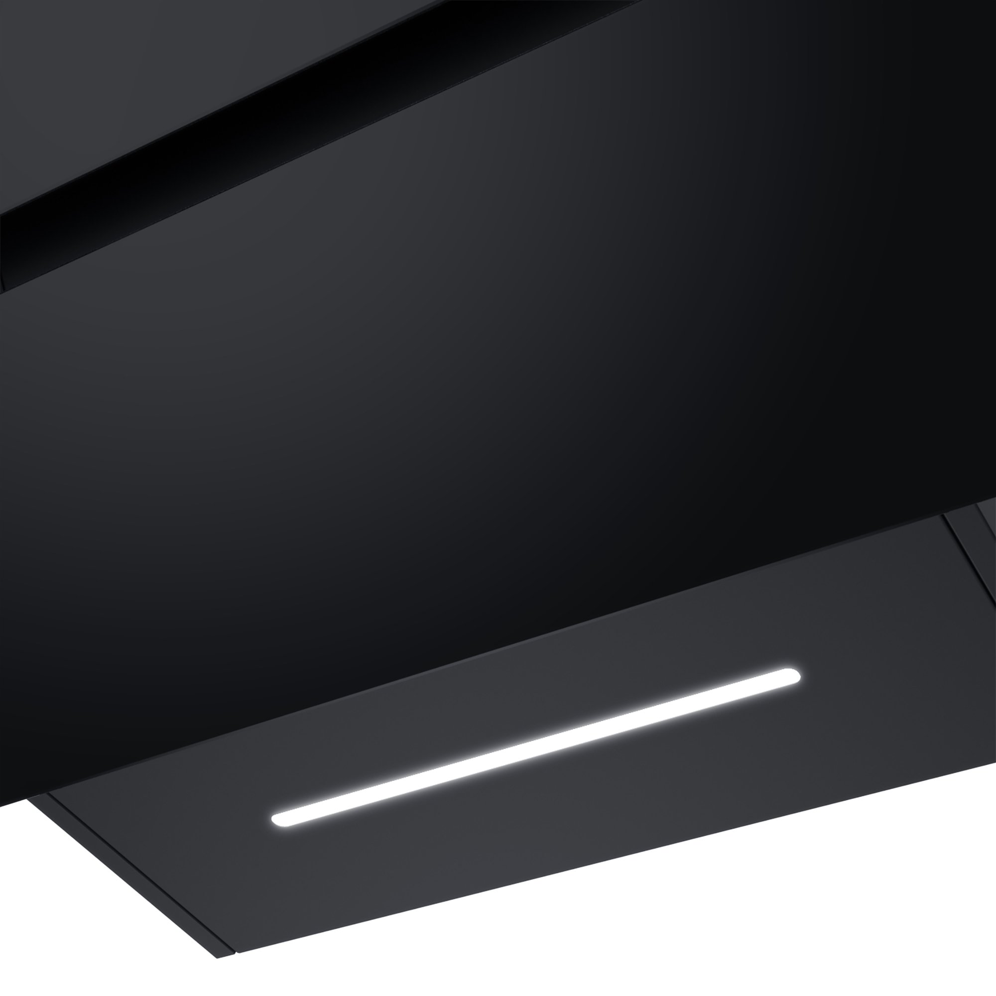 ciarra hotte tactile noire 60cm led lampe