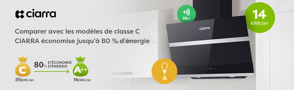 ciarra hotte 736nbk60 a++ 4 vitesses