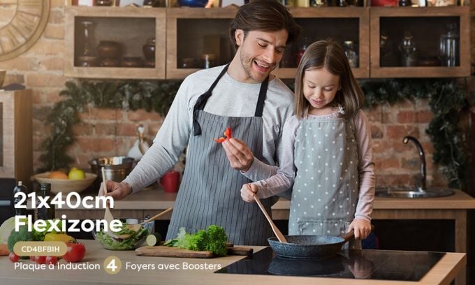 ciarra plaque induction modulable 4 foyers