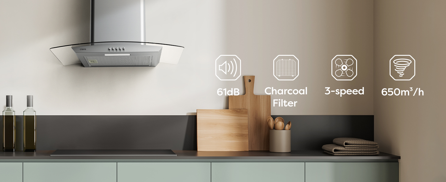 glass cooker hood 60cm