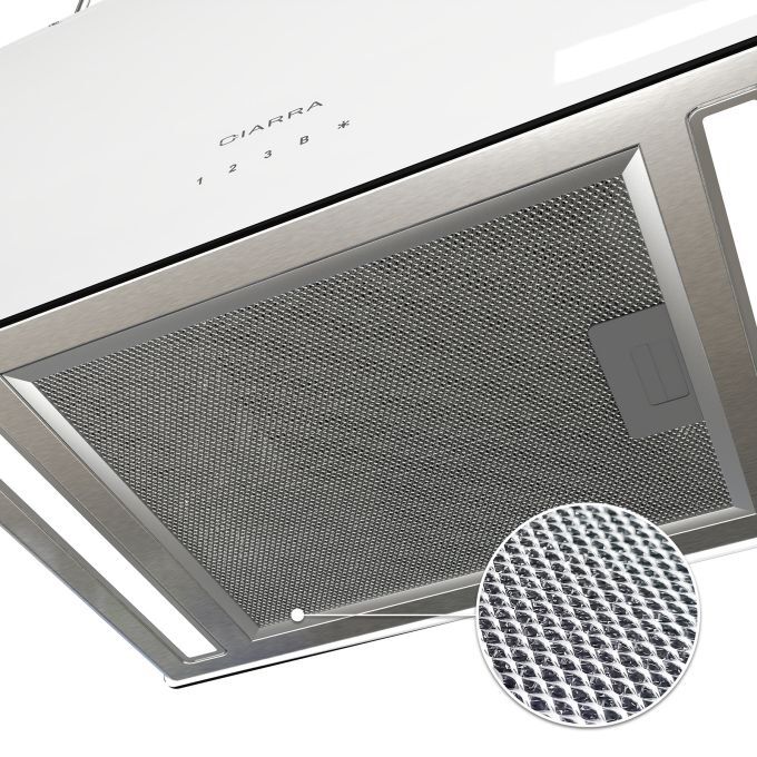 hotte ilot blanche luxe