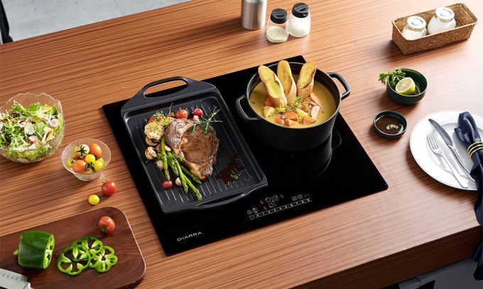 ciarra plaque induction 3 foyers modulable