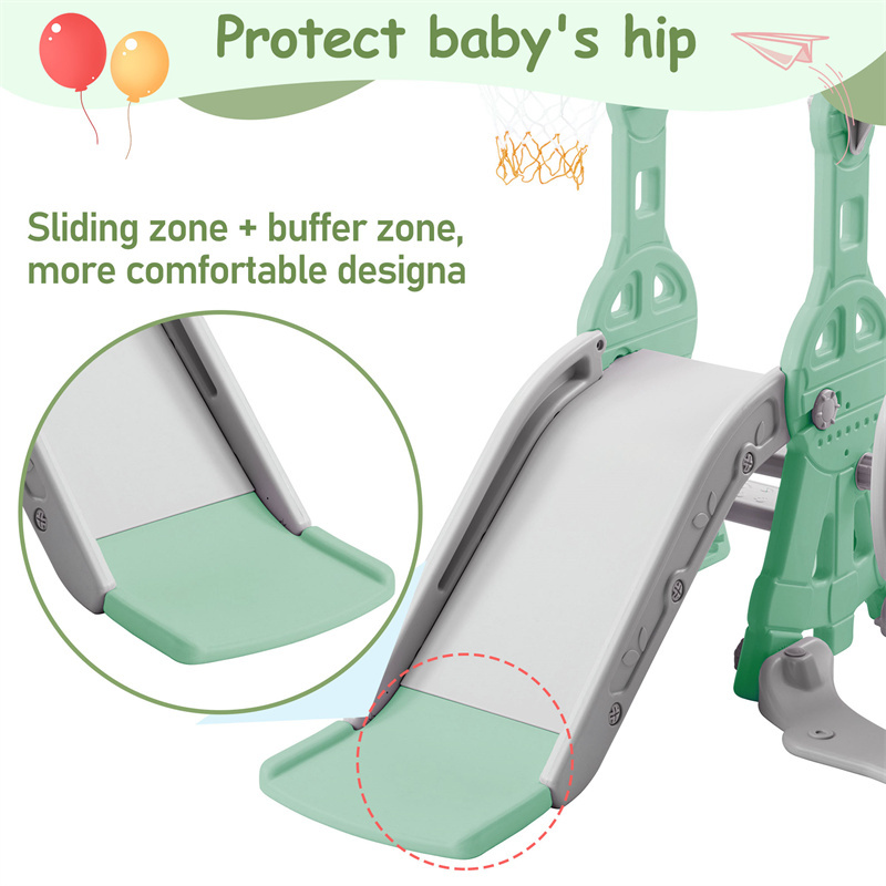 Toboggan Pour Enfants 4 En 1 - Convient Pour L'intérieur Et L'extérieur - Avec Balançoire, Panier De Basket, Toboggan, échelle - Vert -Pas Cher Clair Jardin Magasin AAHKMJXYDAFdJAOAIMEbOAchISHX vxKQre41nWFegDkrXjKUNP XtJAHIJ68YUOGe6Dhbn cvKO 7h0iPG8eVl