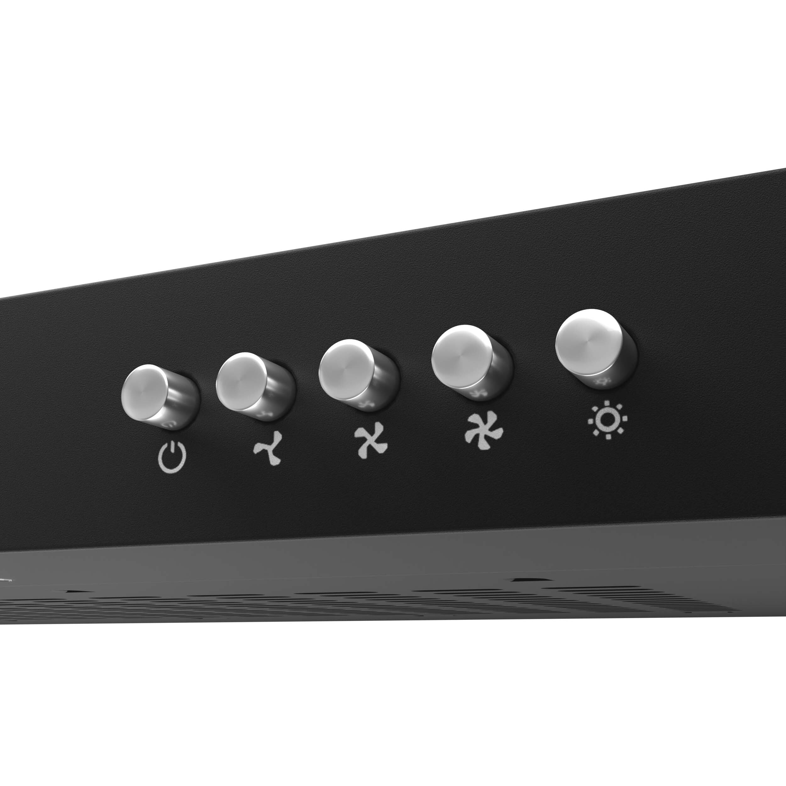 hotte visiere ciarra couleur noire