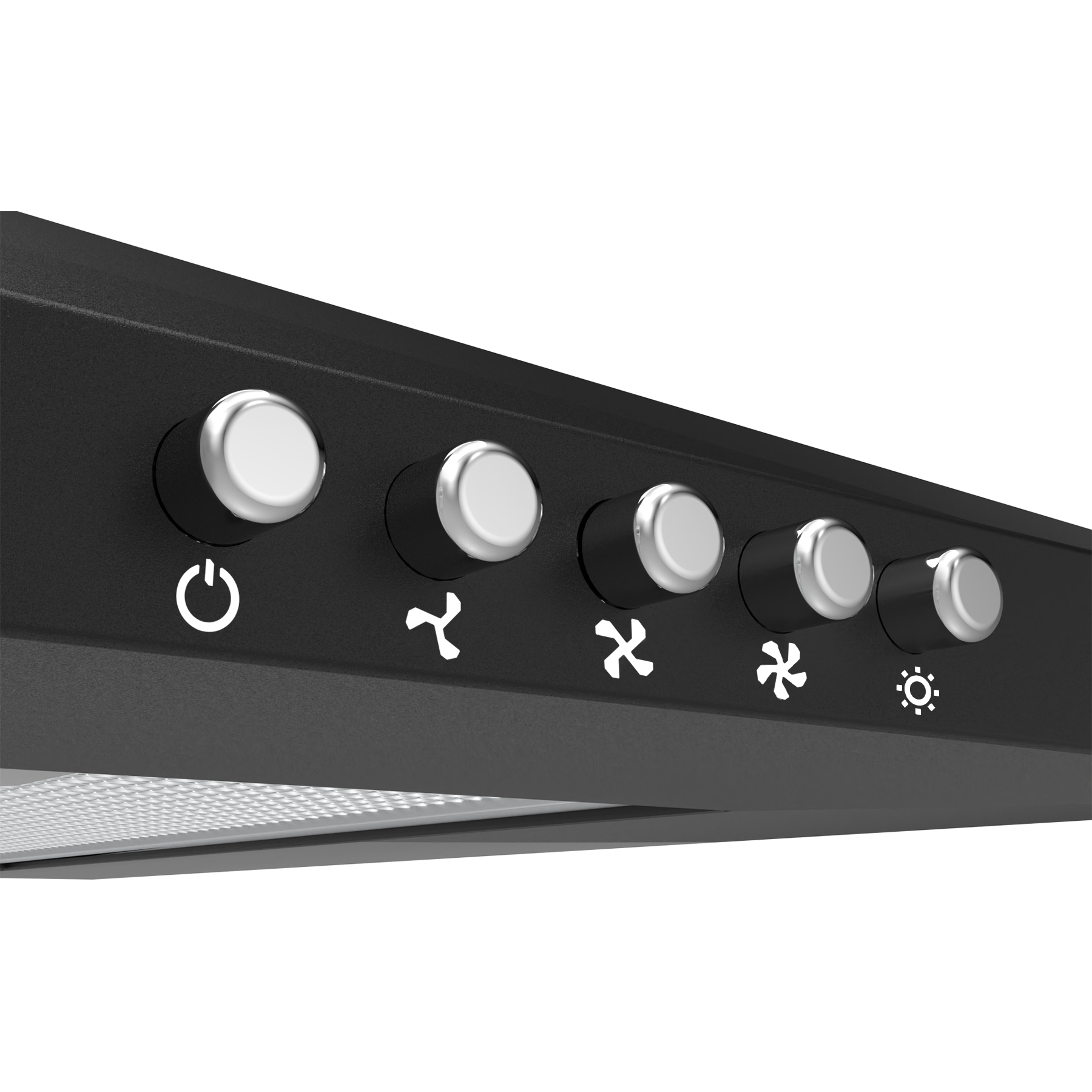 hotte 3 vitesses bouton-poussoir