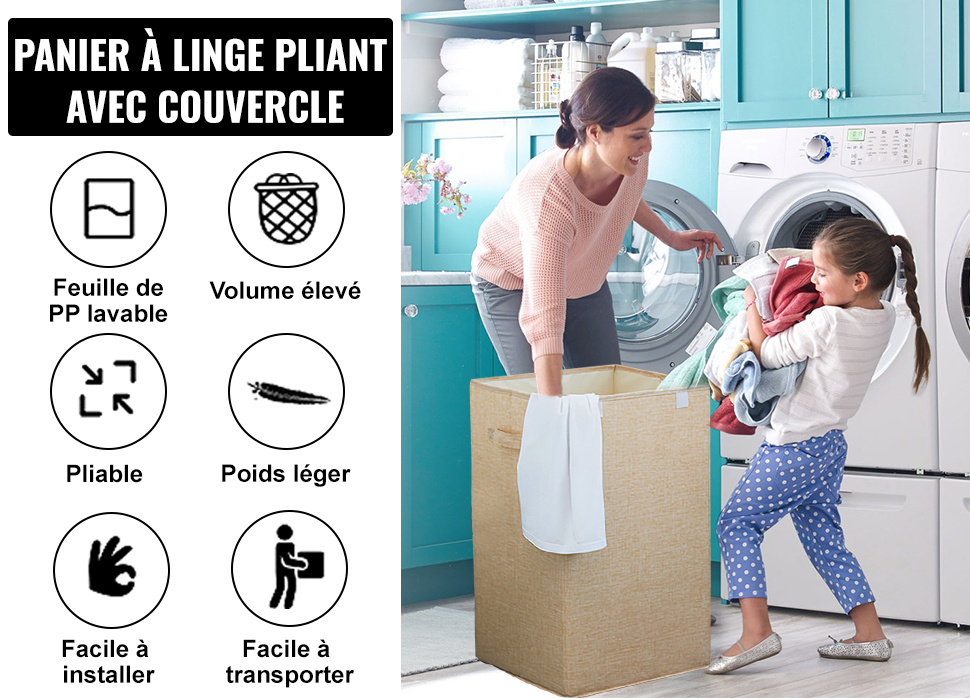 TA Design For Panier à Linge Trieur De Linge Panier à Linge Chariot à