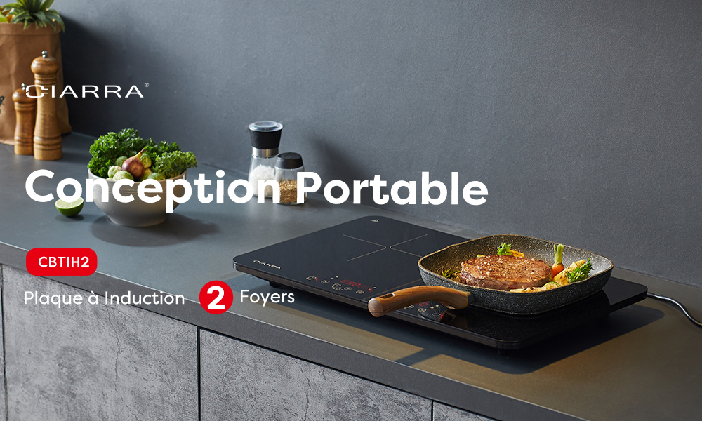 plaque induction portable 2 foyers