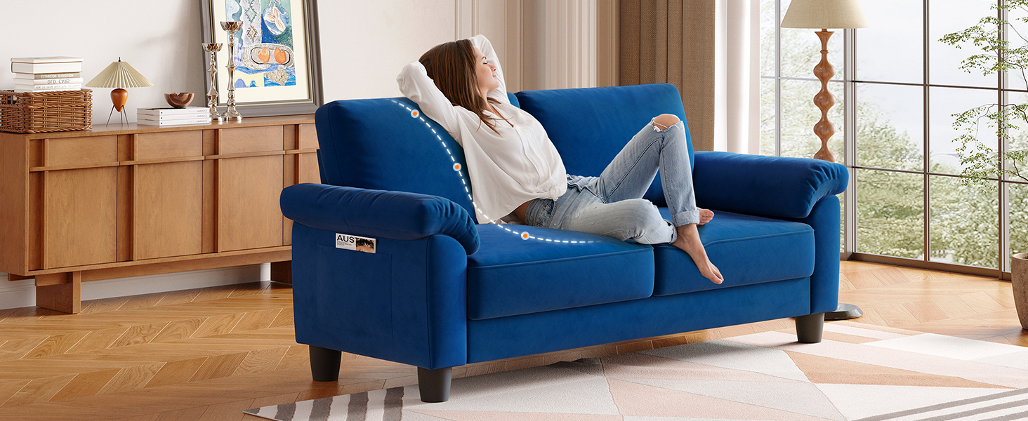 Divanetto Posti Divano Posti In Velluto Ocra SAMANTHA II