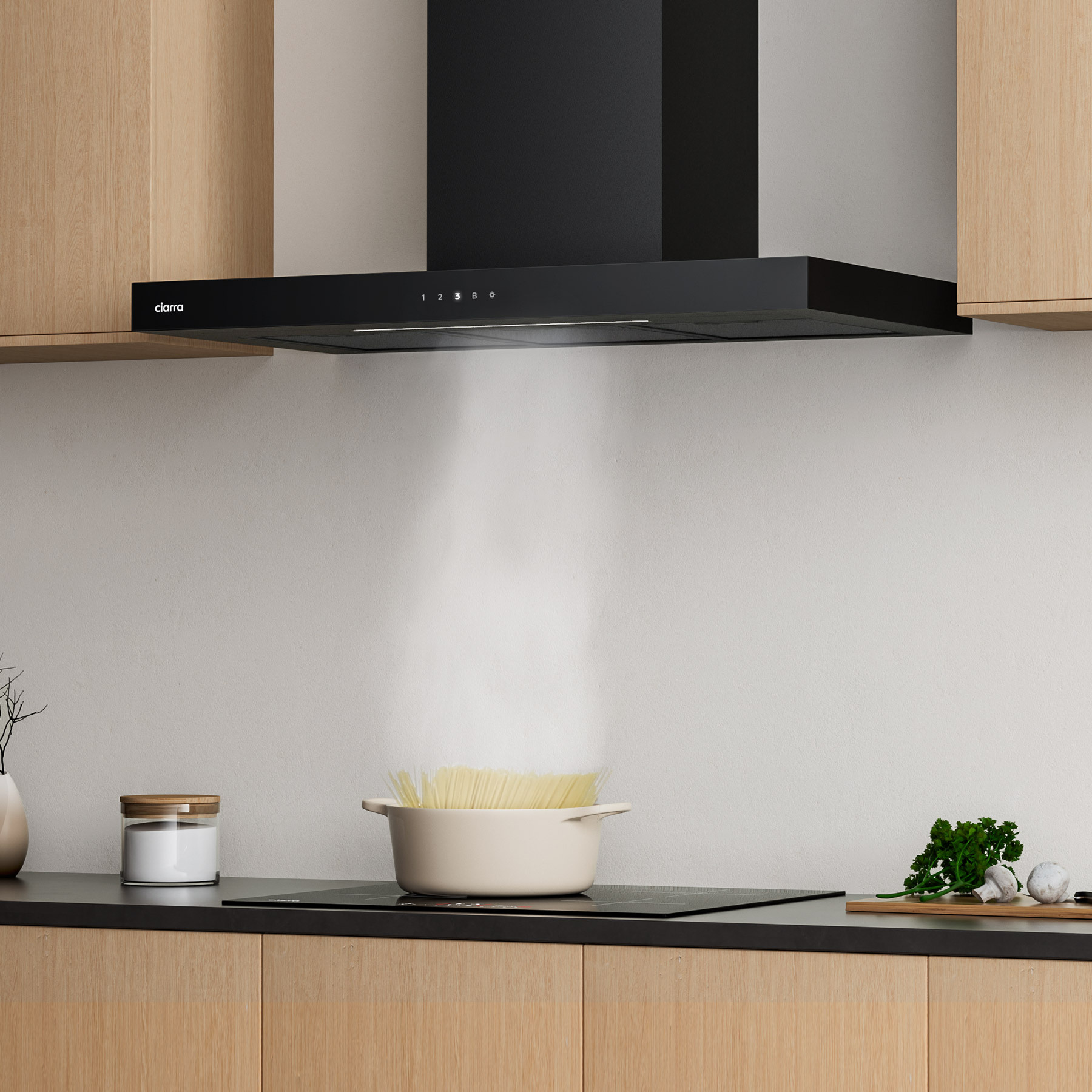 hotte aspirante noire tactie