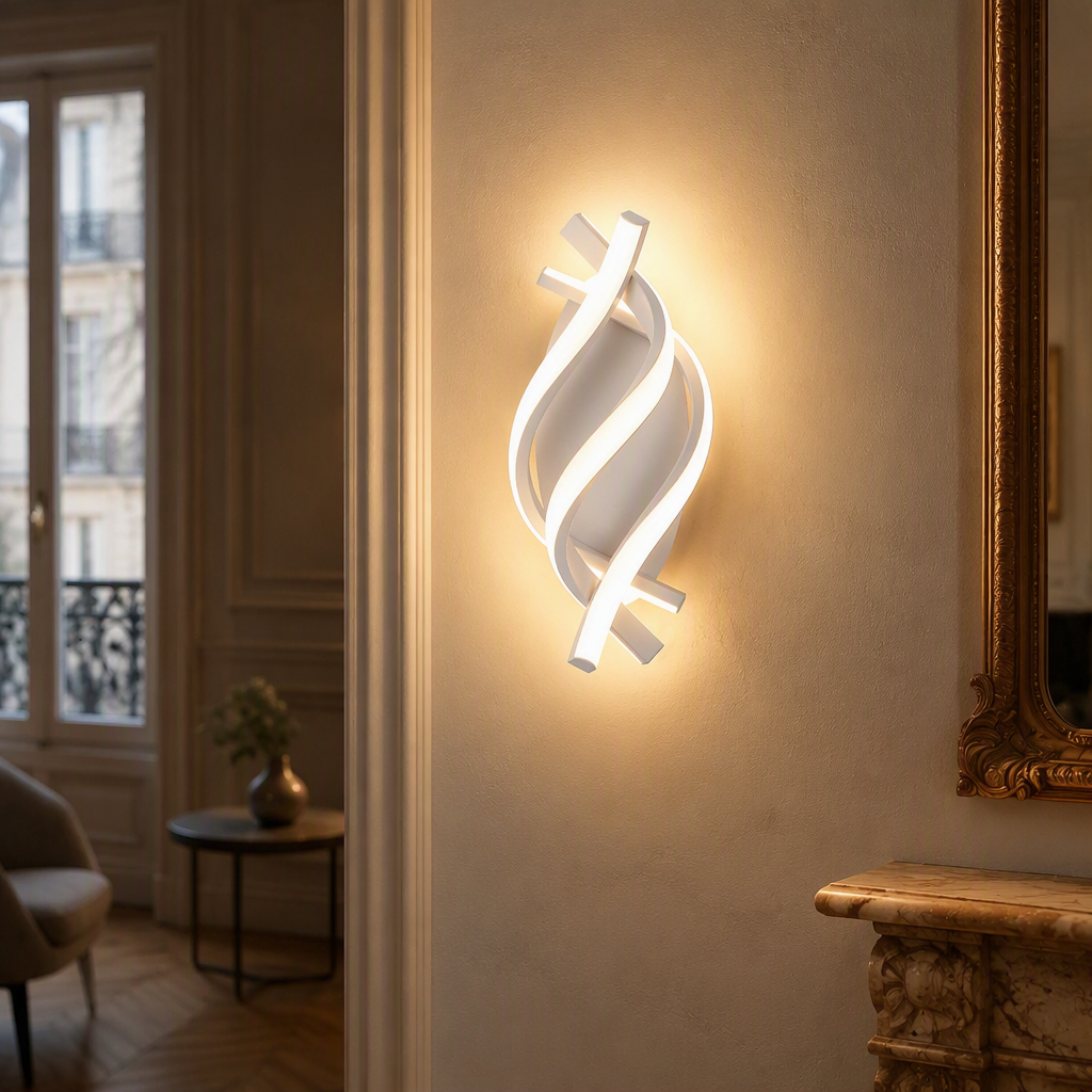 Applique a muro LED design ondulato