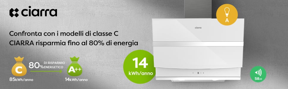 CAPPA ASPIRANTE INCLINATA BIANCO