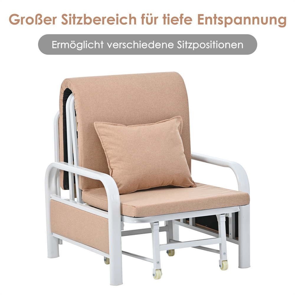 Fauteuil Convertible - Fauteuil Chauffeuse Canapé-lit Convertible 1 Place Chaise Longue Pliable Cadre En Fer + Sponge + Tissu En Lin - Brun -VIDAXL || Songmics Soldes AAHKMJXYDAFdJAOAIMEbOAchISHX vxKQre41nWFegDkreT FcMRY7k8gLZztnyQ14V9M2A2i5H dQc7r44tQl b