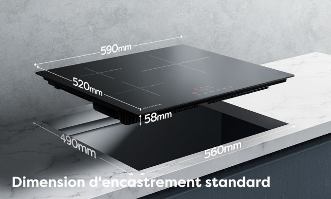 ciarra plaque induction 59cm
