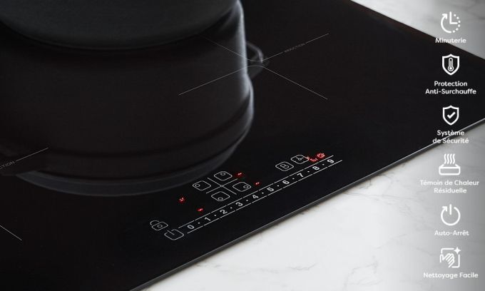 ciarra table de cuisson 4 zones