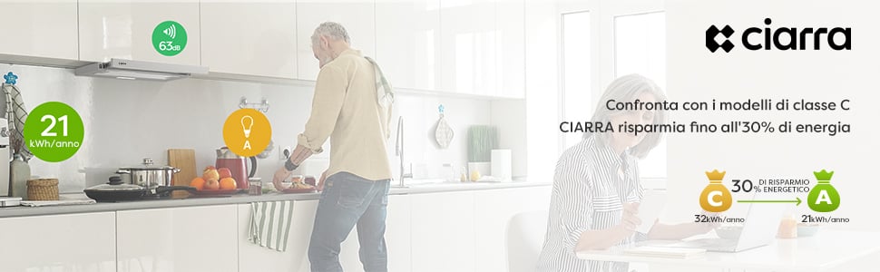 Cappa Telescopica integrata 60cm