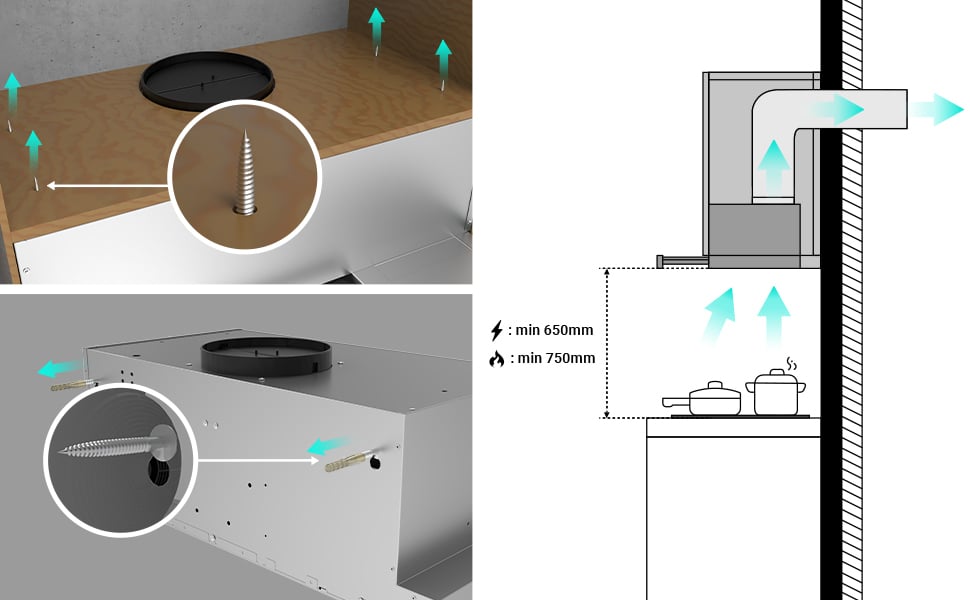 integrated cooker hood