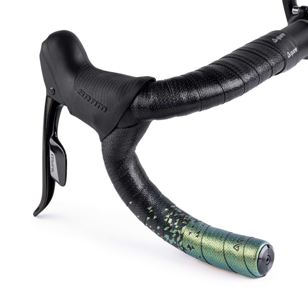green and gold handlebar wrap