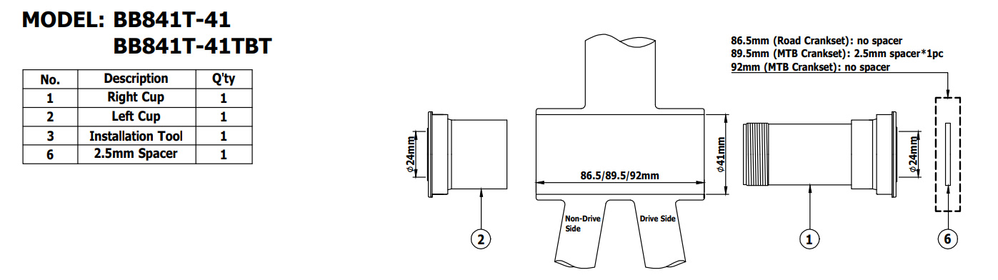 manual; BB841T-41