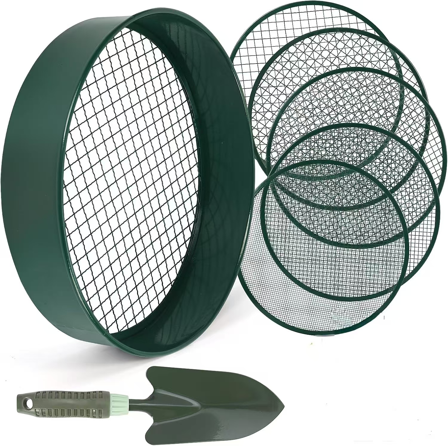 Tamis De Jardinage En Acier Inoxydable De 30 5 Cm Avec 5 Tamis Fins 