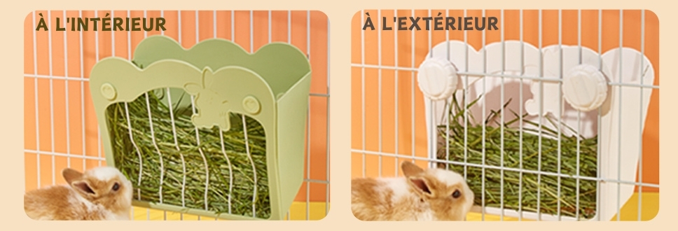 ToyaJeco Mangeoire à Foin En Bois Pour Lapins, Moins De Gaspillage De