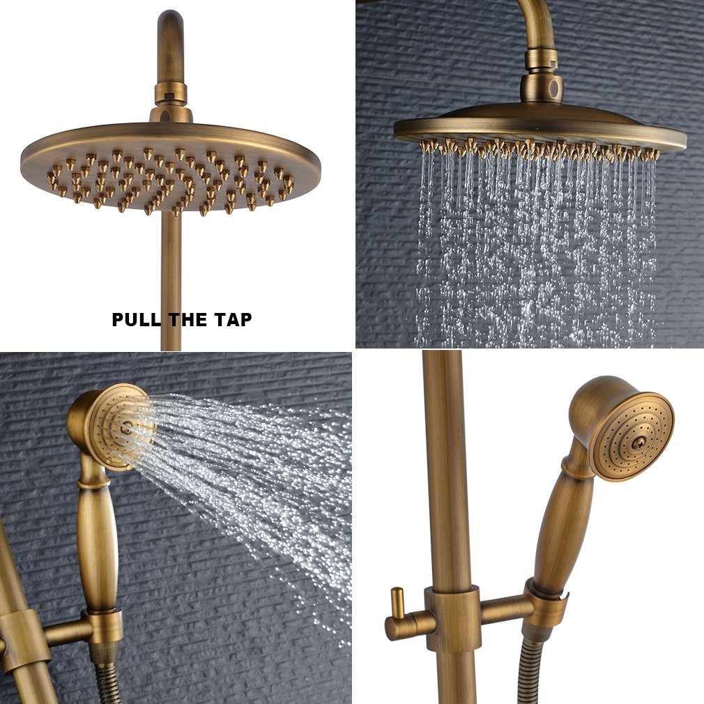 Range-accessoires de luxe de dessus de douche Hometrends, nickel satiné 