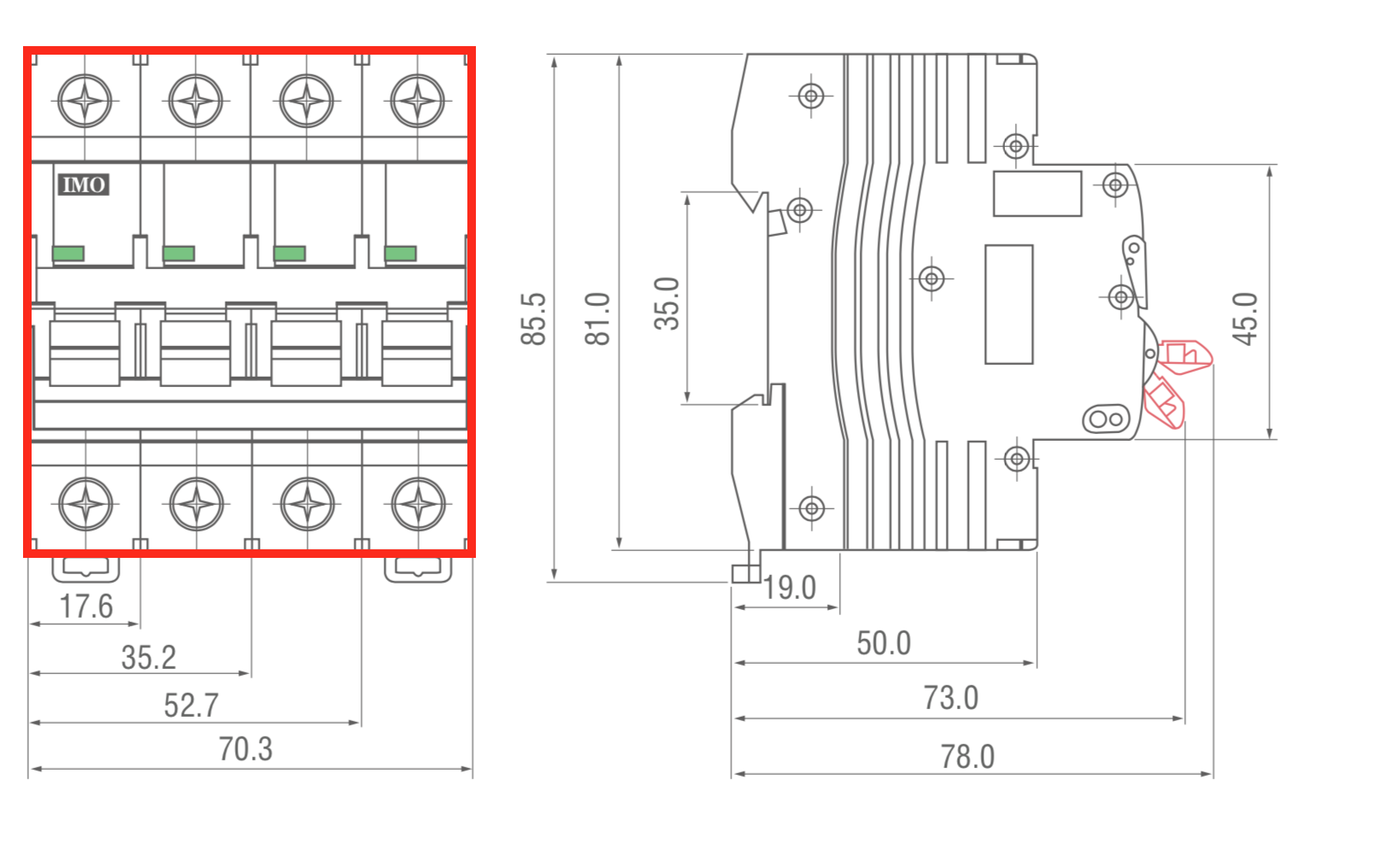Disjoncteur Schneider 3P N 20A IC40 (IDT40) Acti9 Courbe D 10kA - A9P64720