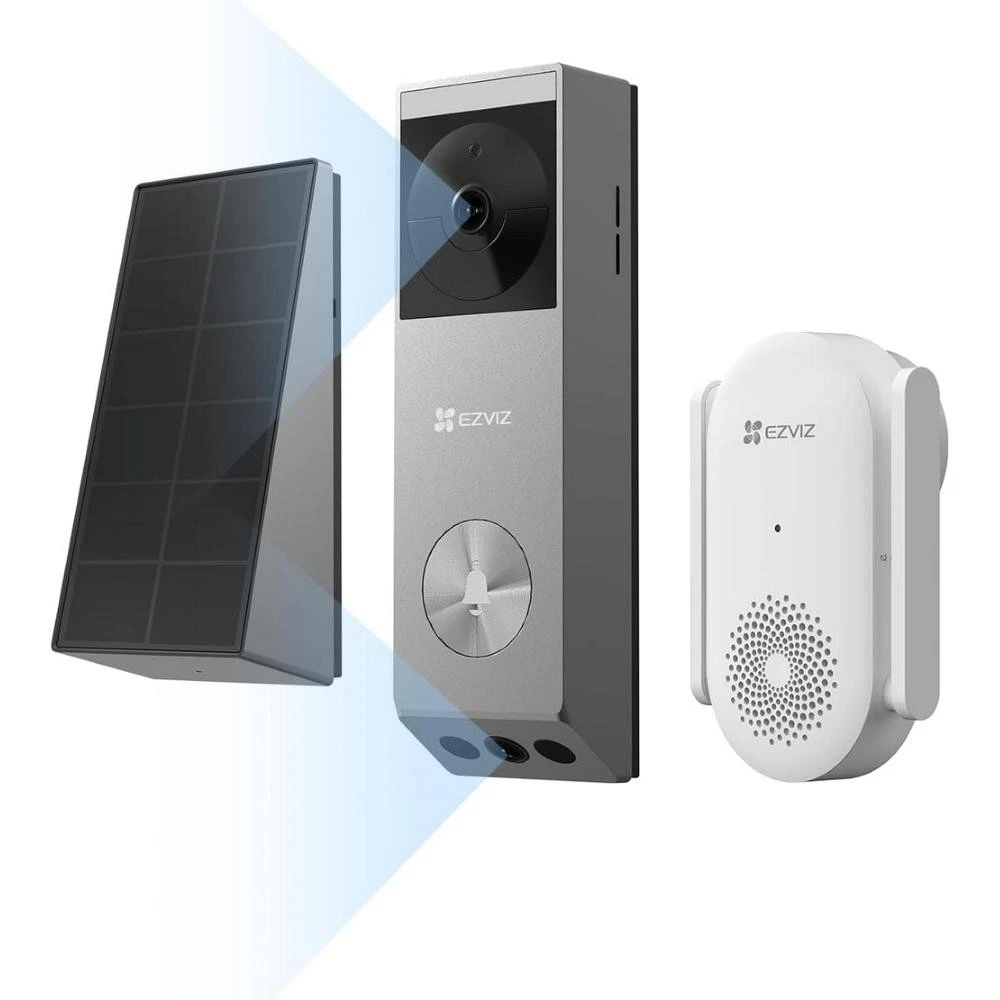 EZVIZ EP3x Pro Kit Videocitofono con pannello solare e suoneria CH1