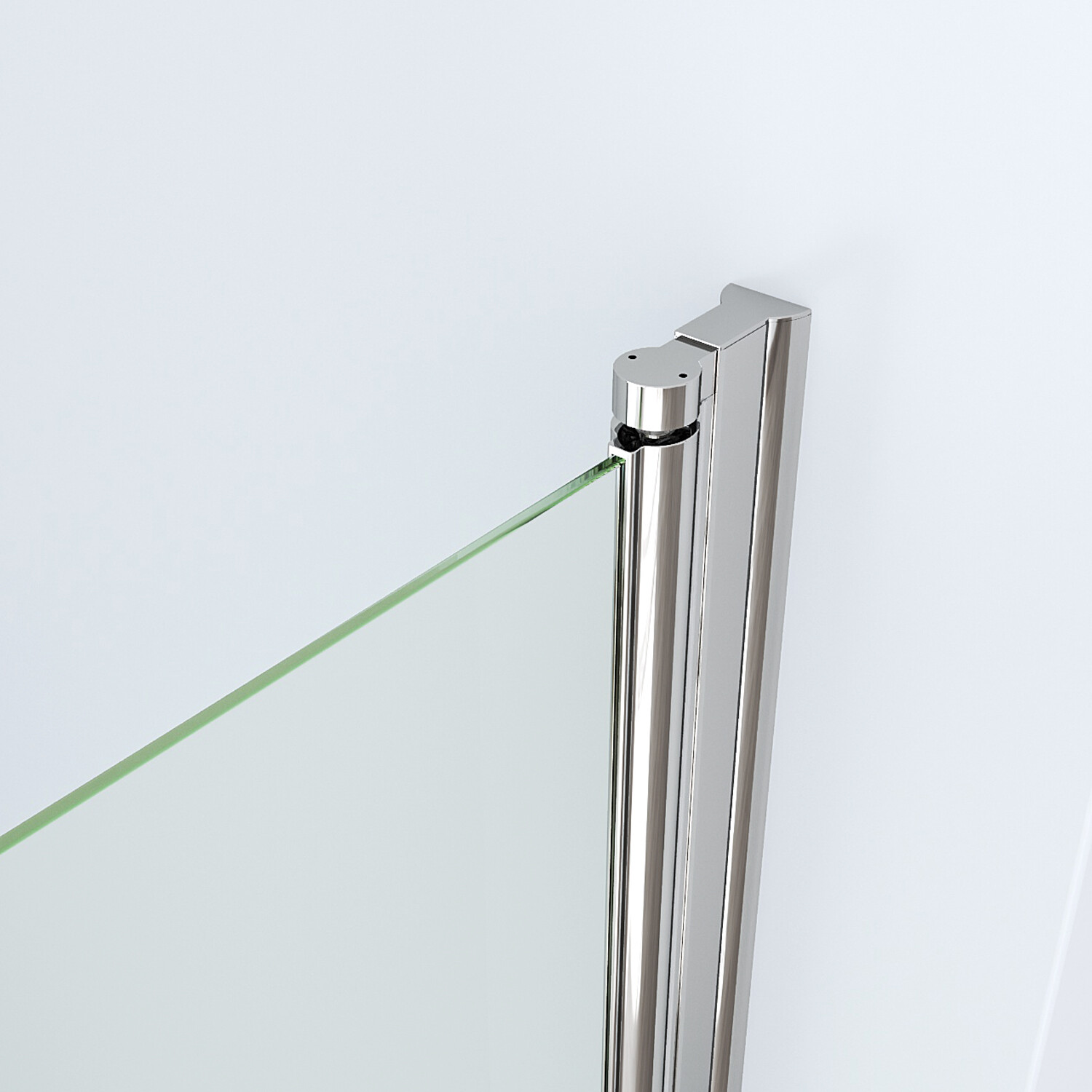 Duschkabine Falttür Pendeltür Duschabtrennung Duschwand Glas Eckdusche rahmenlos Faltbar klappbar Höhe 187 cm