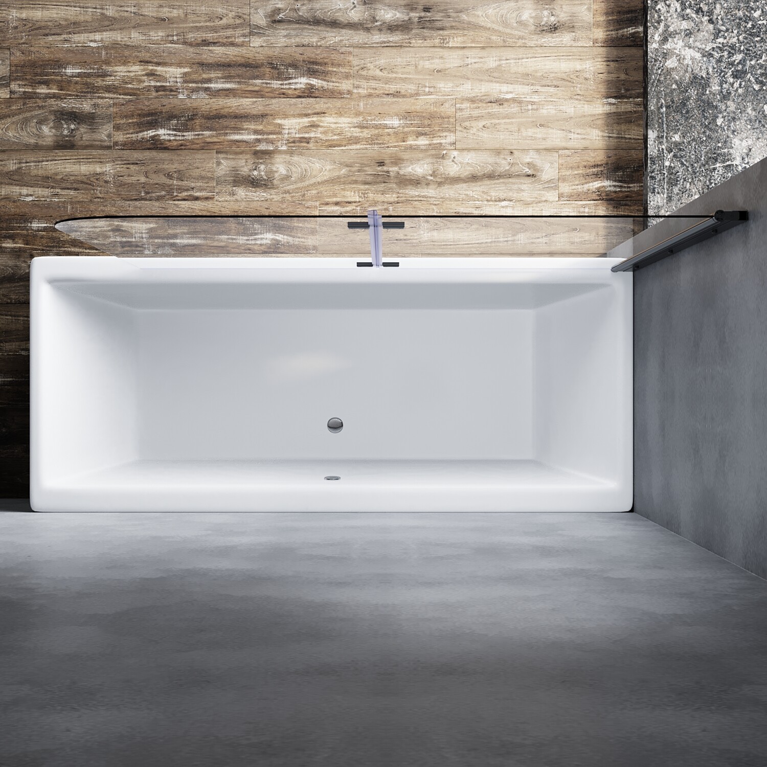 Bild 81 - Badewannenaufsatz Duschabtrennung Faltwand 2-teilig für Badewanne ESG NANO Glas
