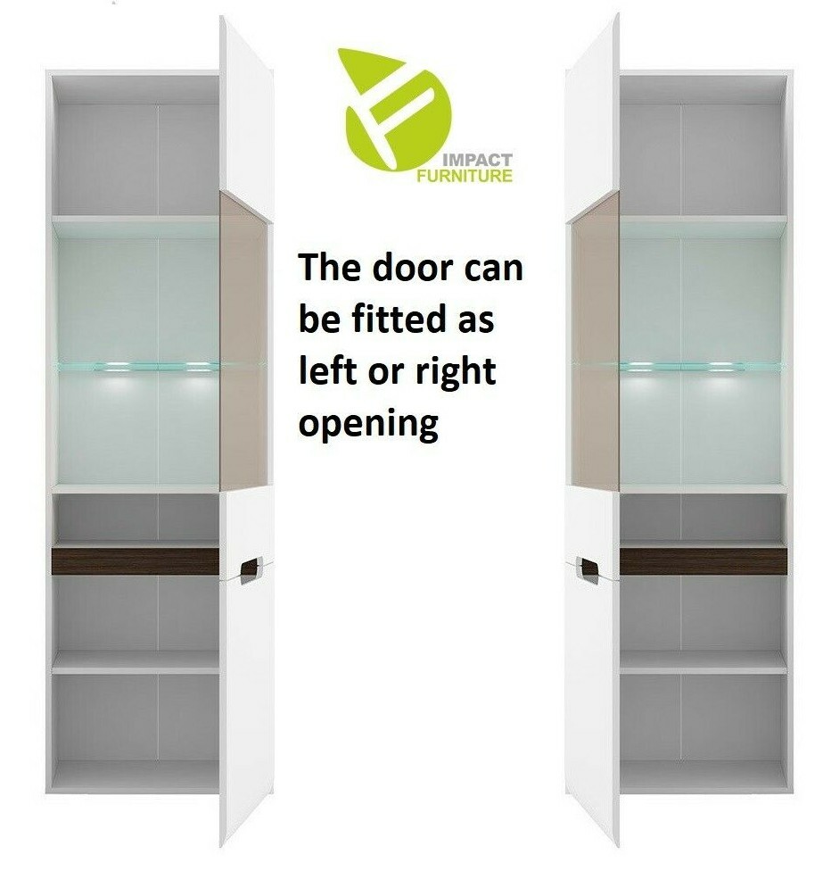 Tall Glass Display Cabinet Unit LED Light Modern White Gloss Black Brown Insert Azteca -Living Room Furniture Store AAHKMJXYDAFdJAOAIMEbOAchJdpzcxeaGAN93tAr4QXGWDNwyRbv8ijjNBgdy5 GZ8paVaSBWBkc1VZ4vRpYowW8yB3sRfOdgjBiaprefBb0A==