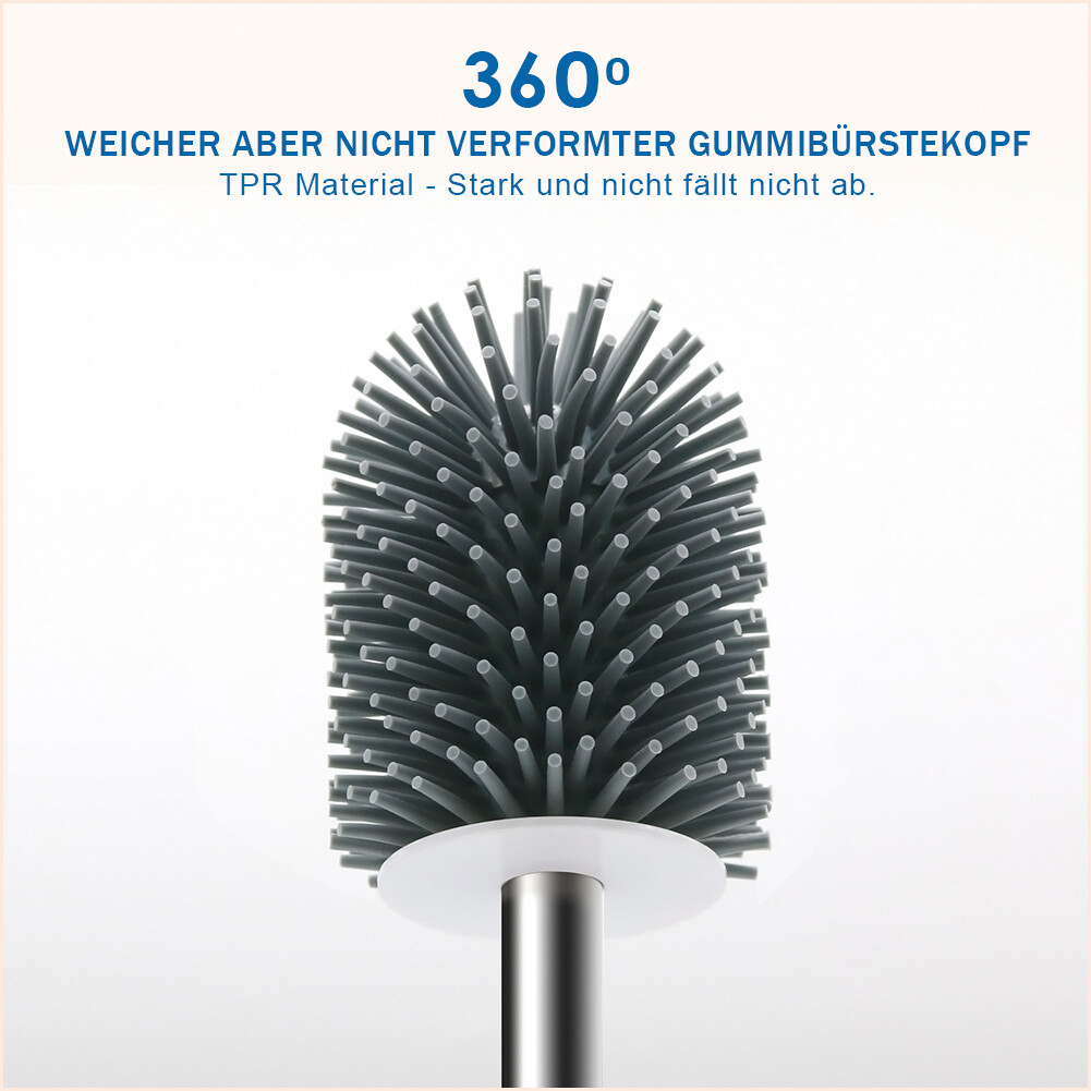 Bild 61 - Sonni Silikon Toilettenbürste mit Bürstenhalter Klobürste WC Bürste Brush Halter