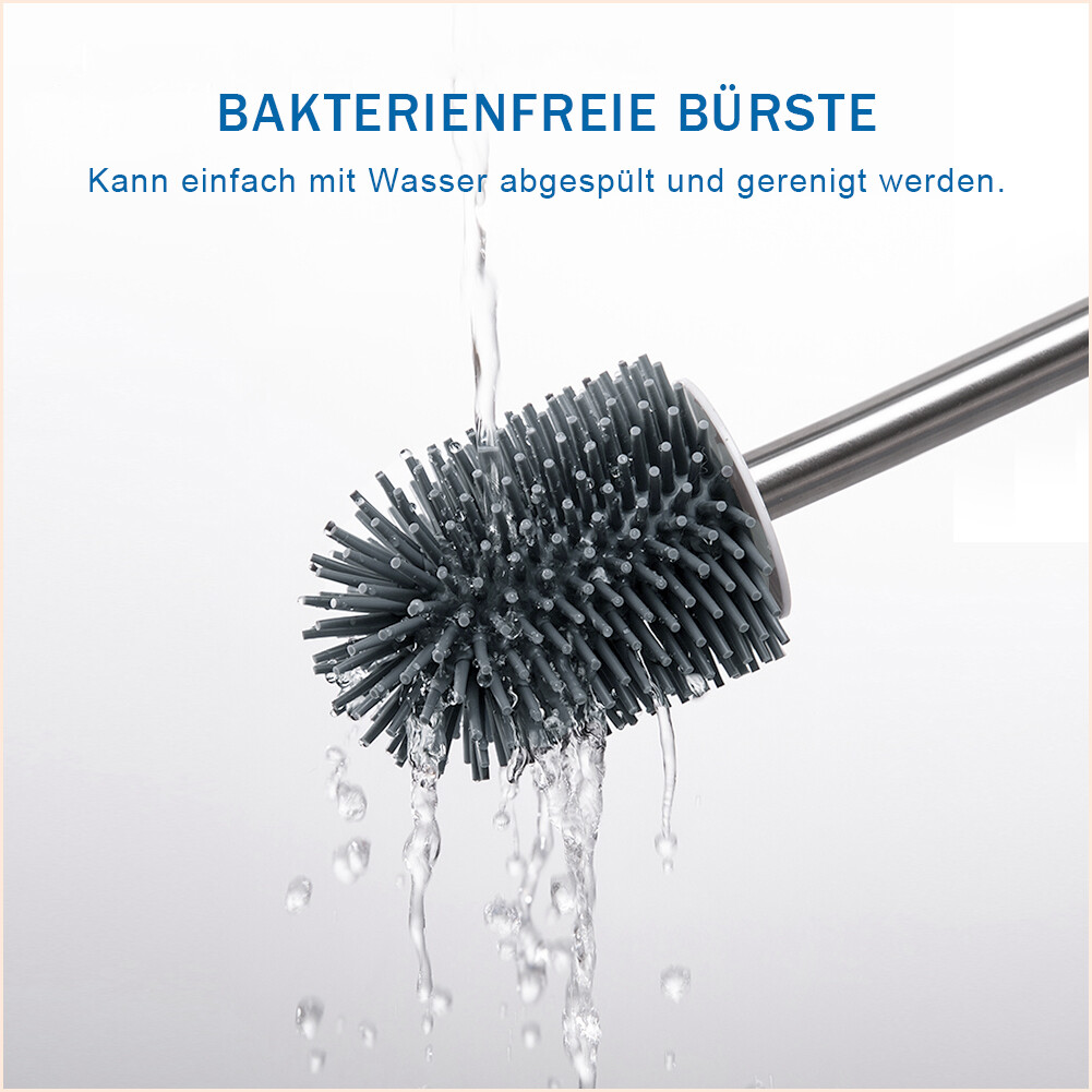 Bild 71 - Sonni Silikon Toilettenbürste mit Bürstenhalter Klobürste WC Bürste Brush Halter