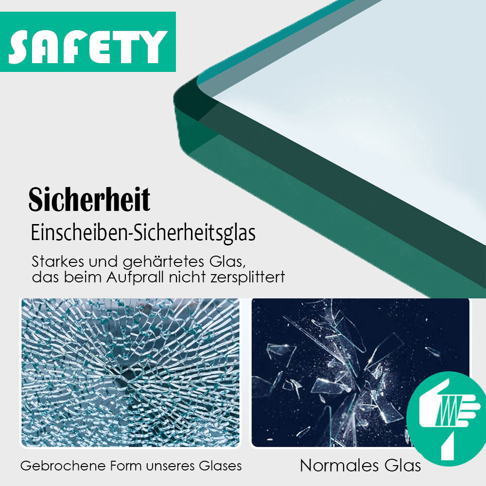 Bild 5 - Eckeinstieg Duschkabine Dusche Schiebetür ESG Duschabtrennung Duschwand 195cm