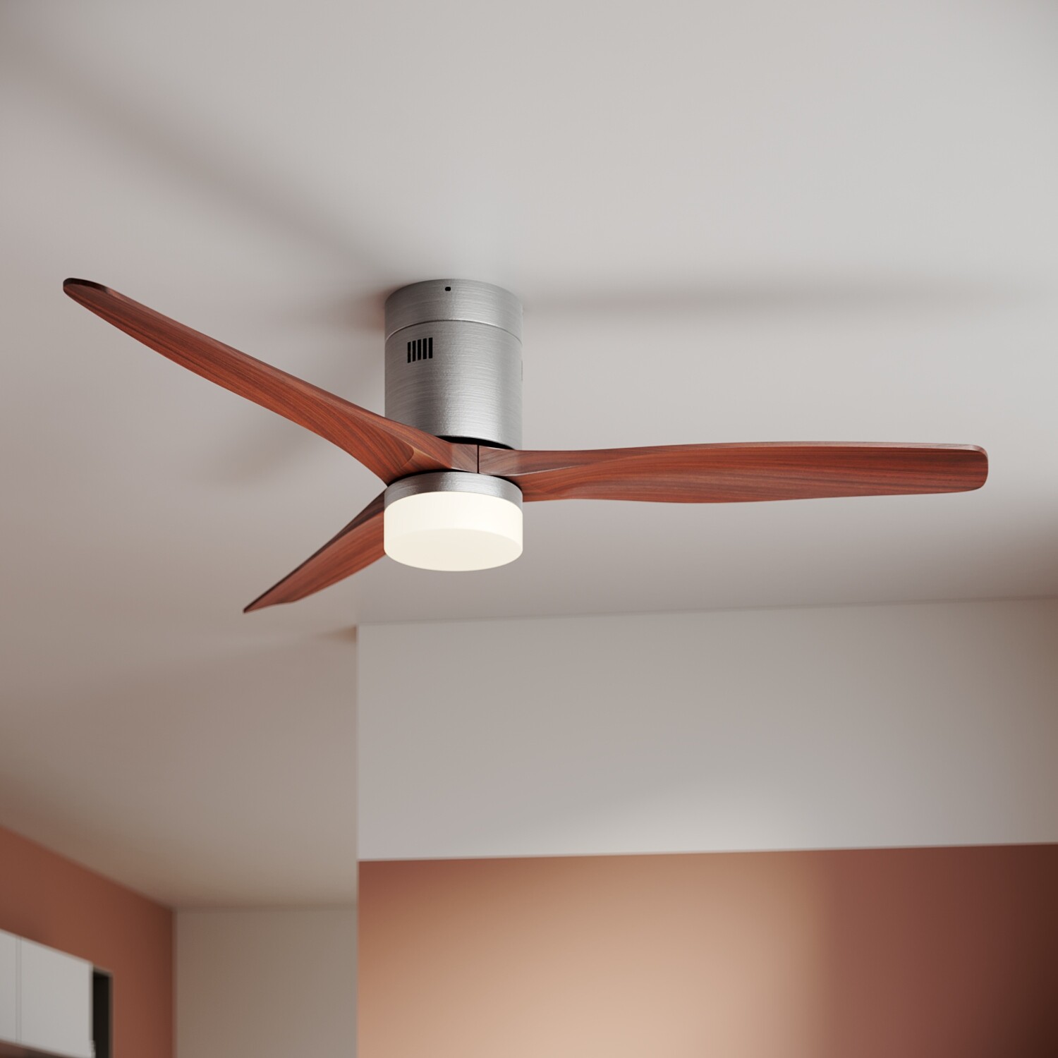 Bild 121 - SONNI Deckenventilator mit Beleuchtung Fernbedienung LED Dimmer 52" Zwei Farben