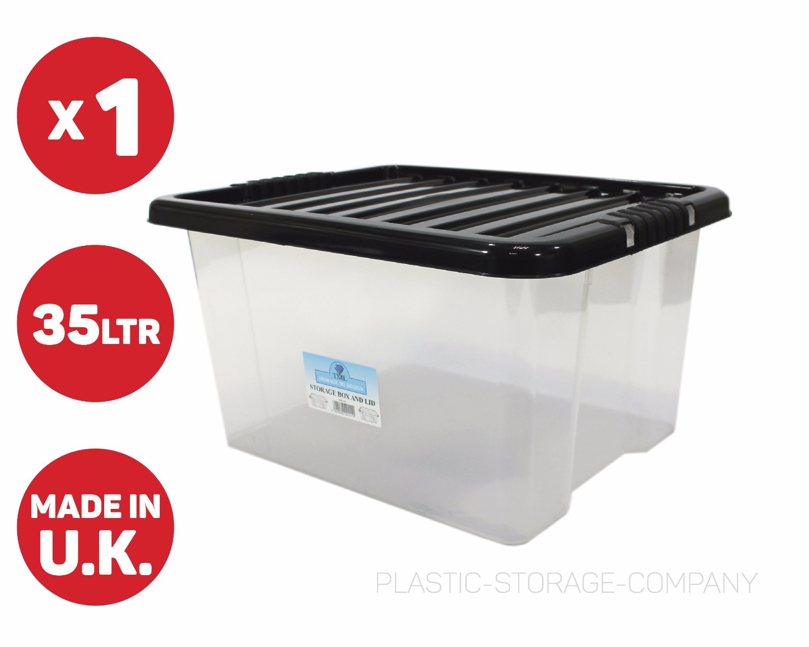 Viss 35 LITRE PLASTIC STORAGE BOX WITH BLACK LID! HEAVY STRONG BOX - USEFUL BOX!! -Vonshef shop AAHKMJXYDAFdJAOAIMEbOAchJdpzcxeaGAN93tAr4QXGWHePBpBhcGD0uIuabIgP