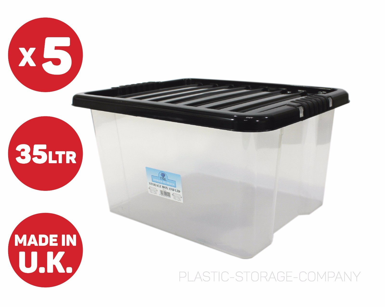 Viss 5 X 35 LITRE PLASTIC STORAGE BOX WITH BLACK LID! HEAVY STRONG BOX - USEFUL BOX!! -Vonshef shop AAHKMJXYDAFdJAOAIMEbOAchJdpzcxeaGAN93tAr4QXGWHePBpBhcGD0uIuabIgP cuz24upohSvO07IiekUtc1edX