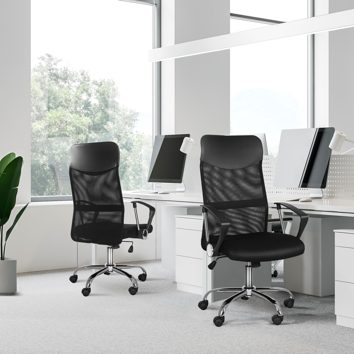 Puluomis Mesh Office Chair, Ergonomic Desk Chair, Executive Swivel