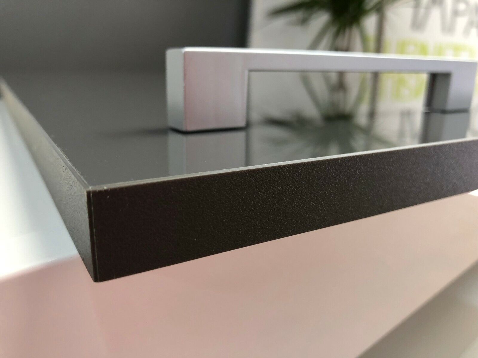 IMPACT FURNITURE Kitchen Corner Unit Grey Gloss Base Straight Cabinet 110cm Cupboard Soft Close Lux -Vonshef shop