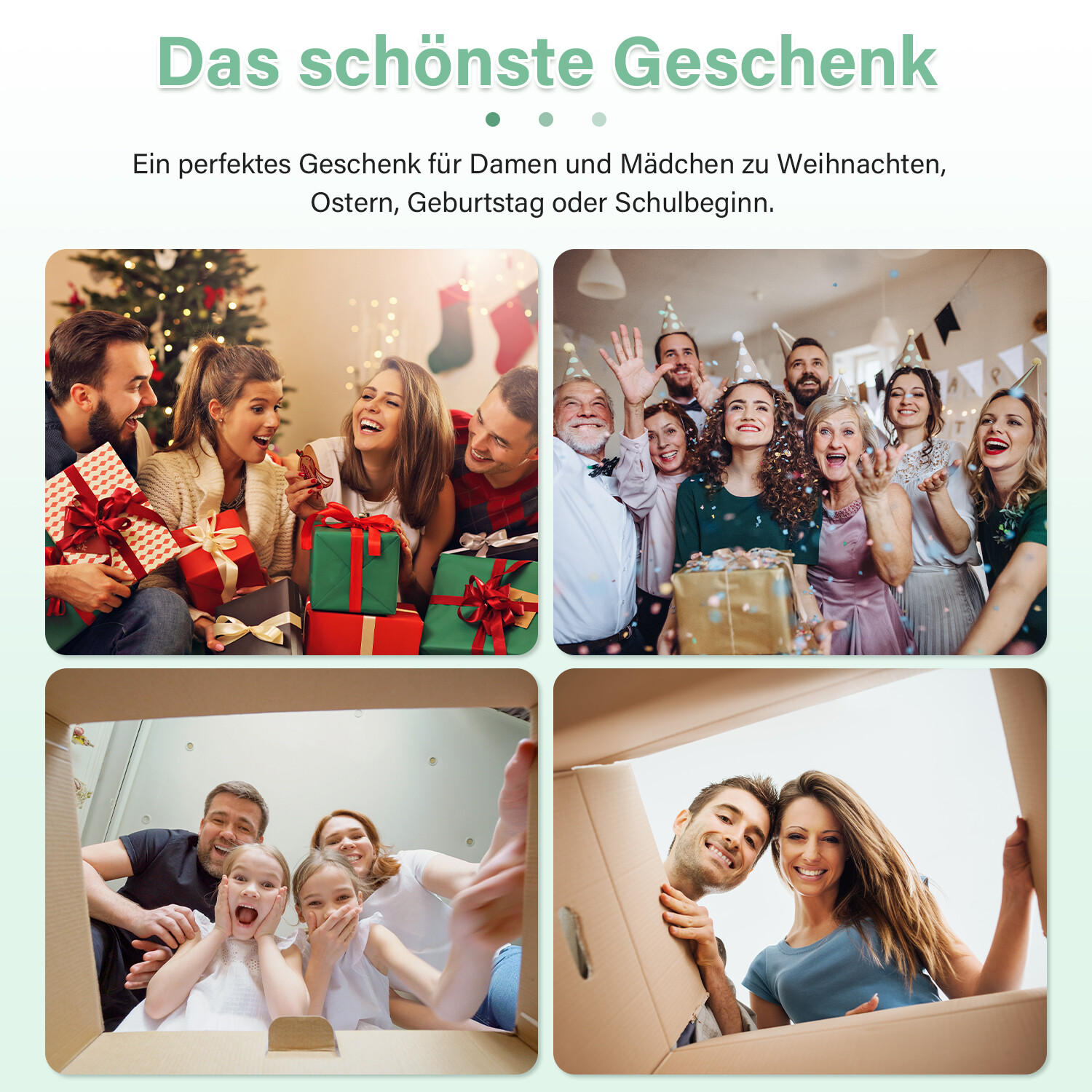 Bild 111 - Schminktisch mit Spiegel Hocker Frisiertisch set mit 3 Schubladen aus Massivholz
