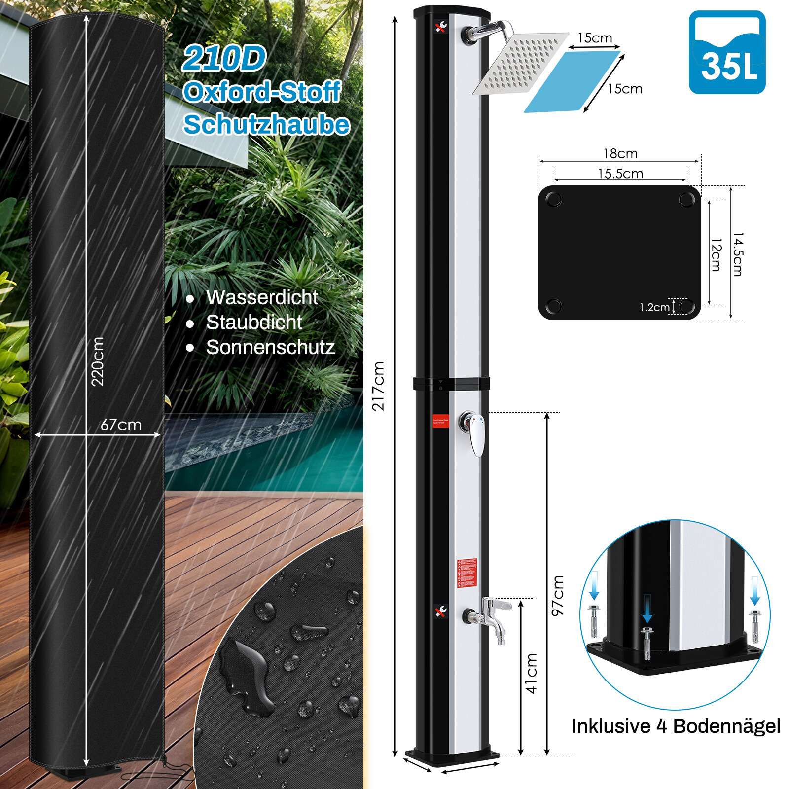 Solardusche 35L