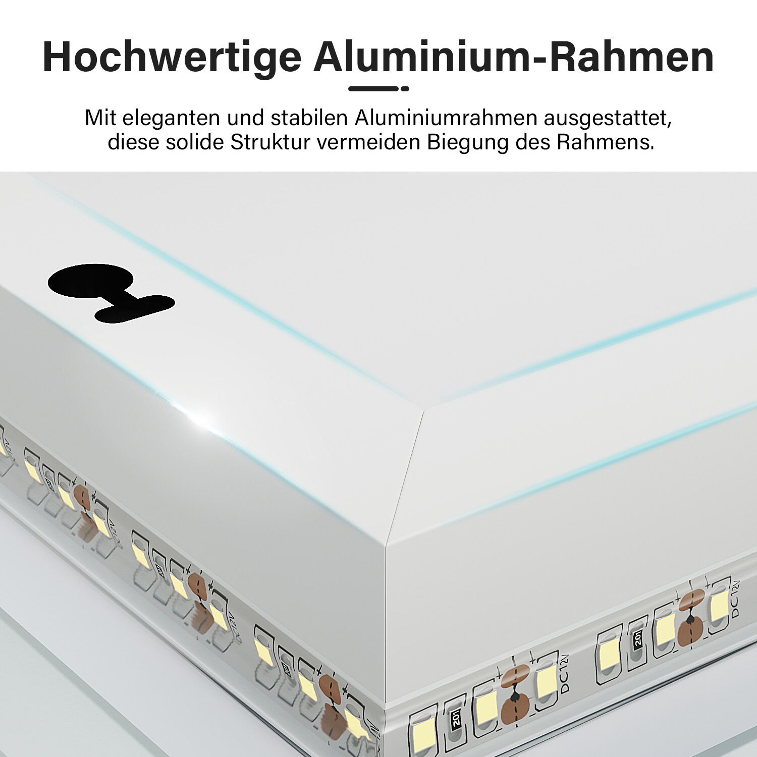 Bild 81 - Badspiegel LED mit Beleuchtung Badezimmer spiegel energiesparender IP44 40x60