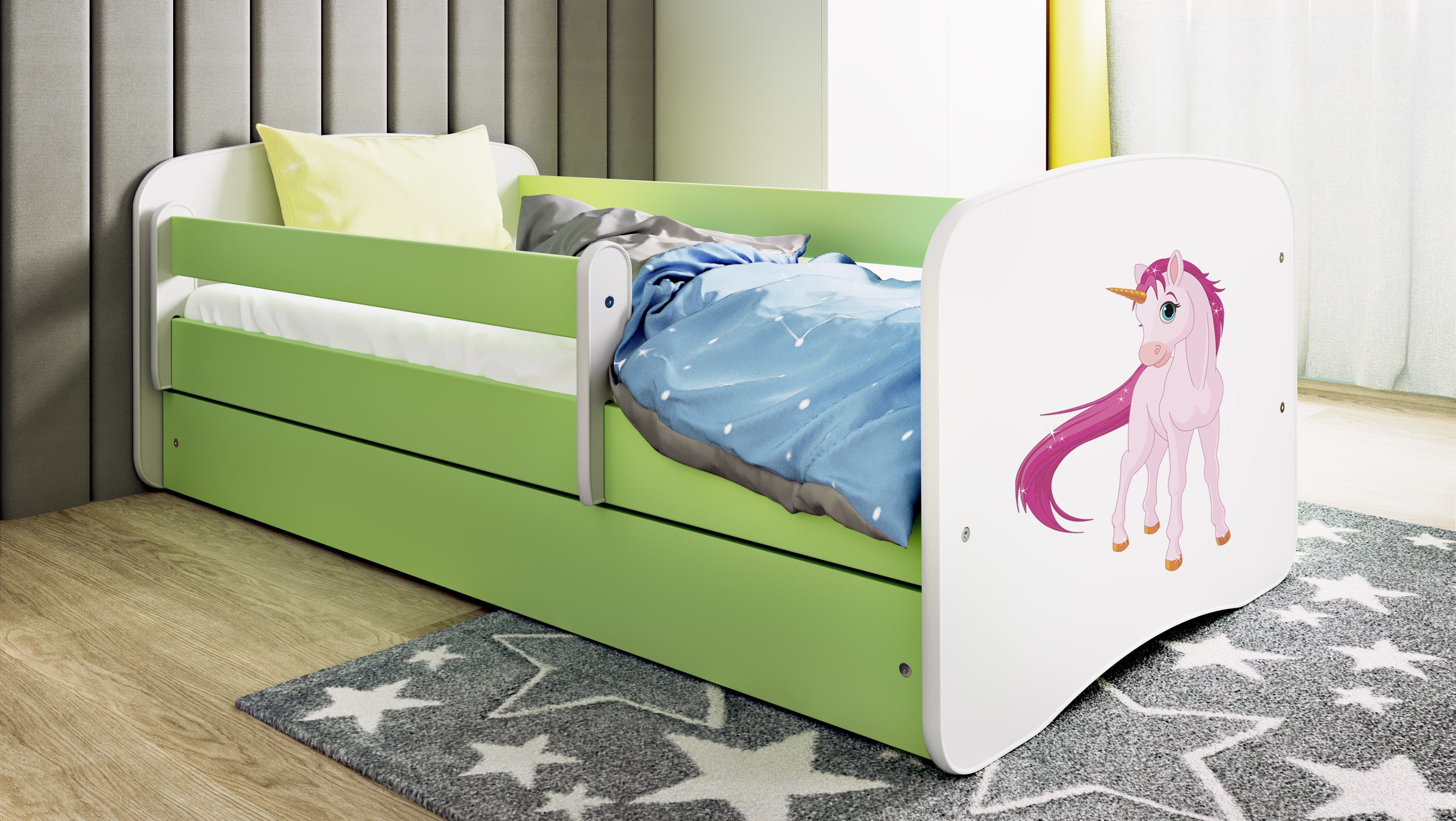Lit enfant vert