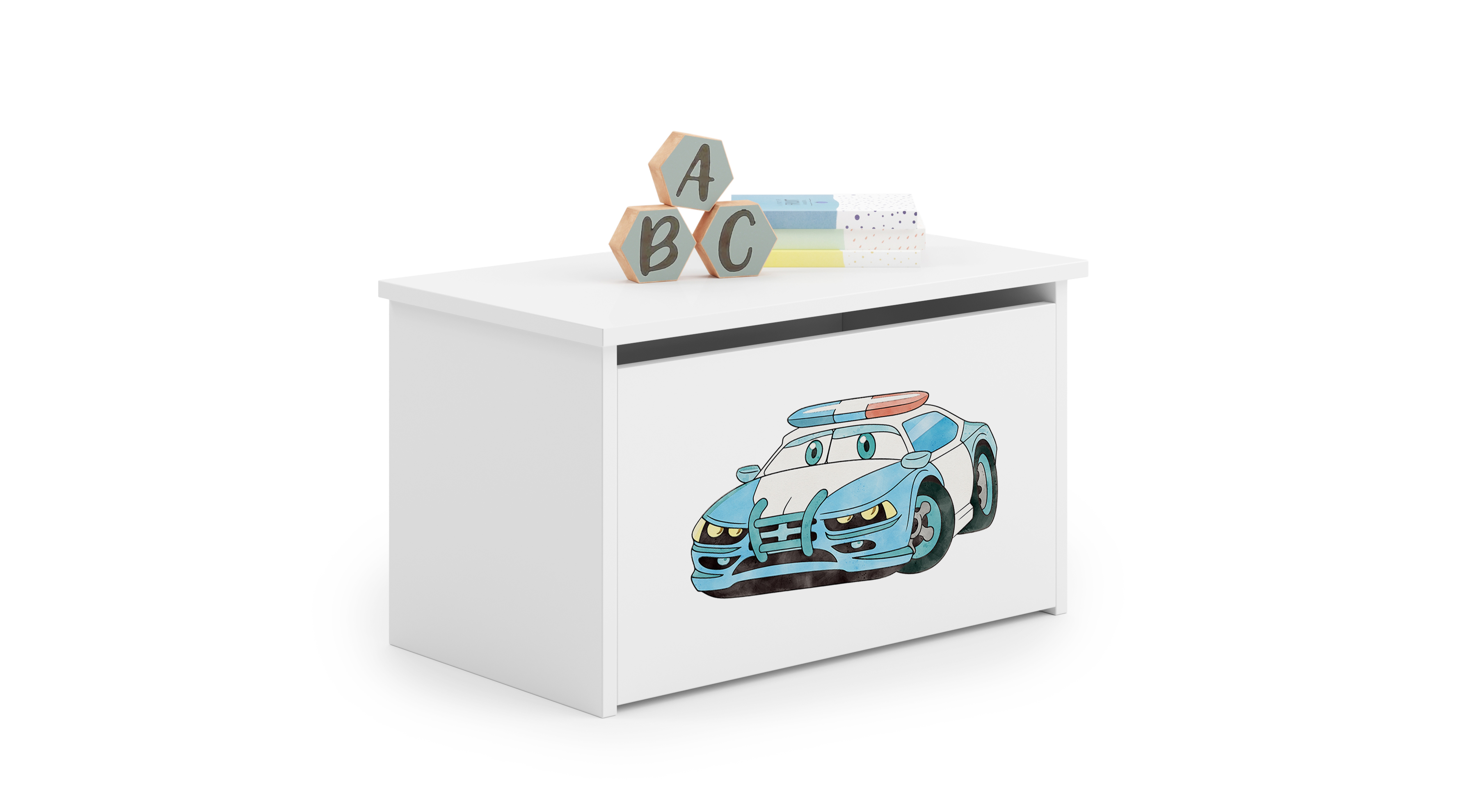 Coffre à jouets enfant blanc