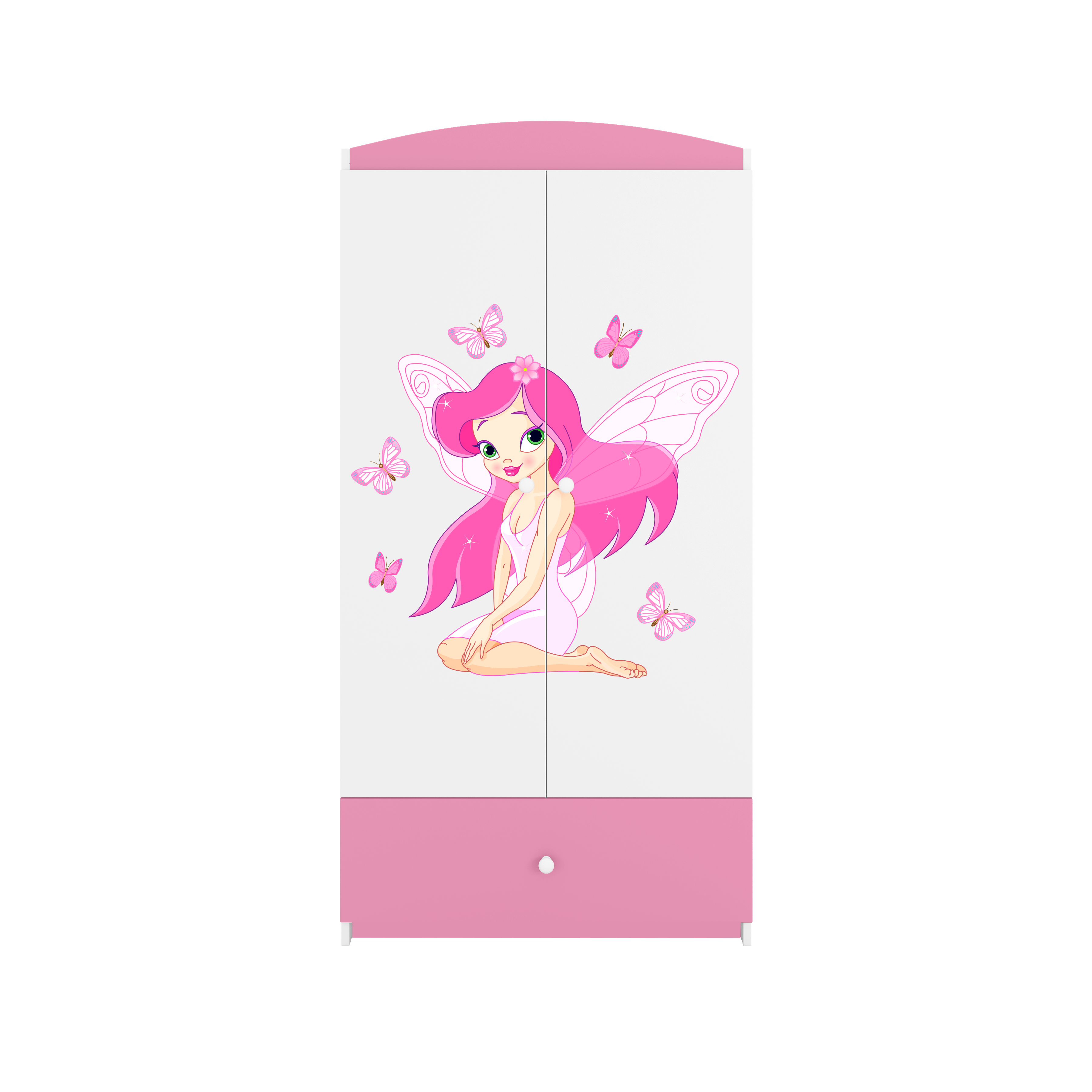 Armoire enfant rose clair