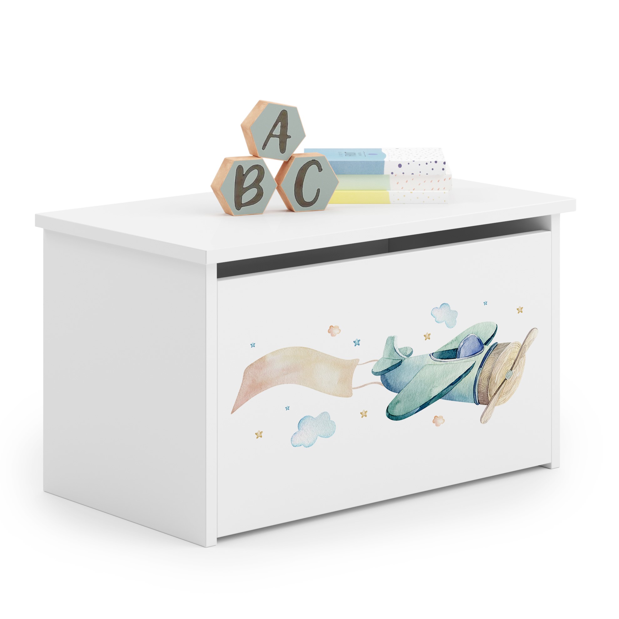 Coffre à jouets enfant blanc