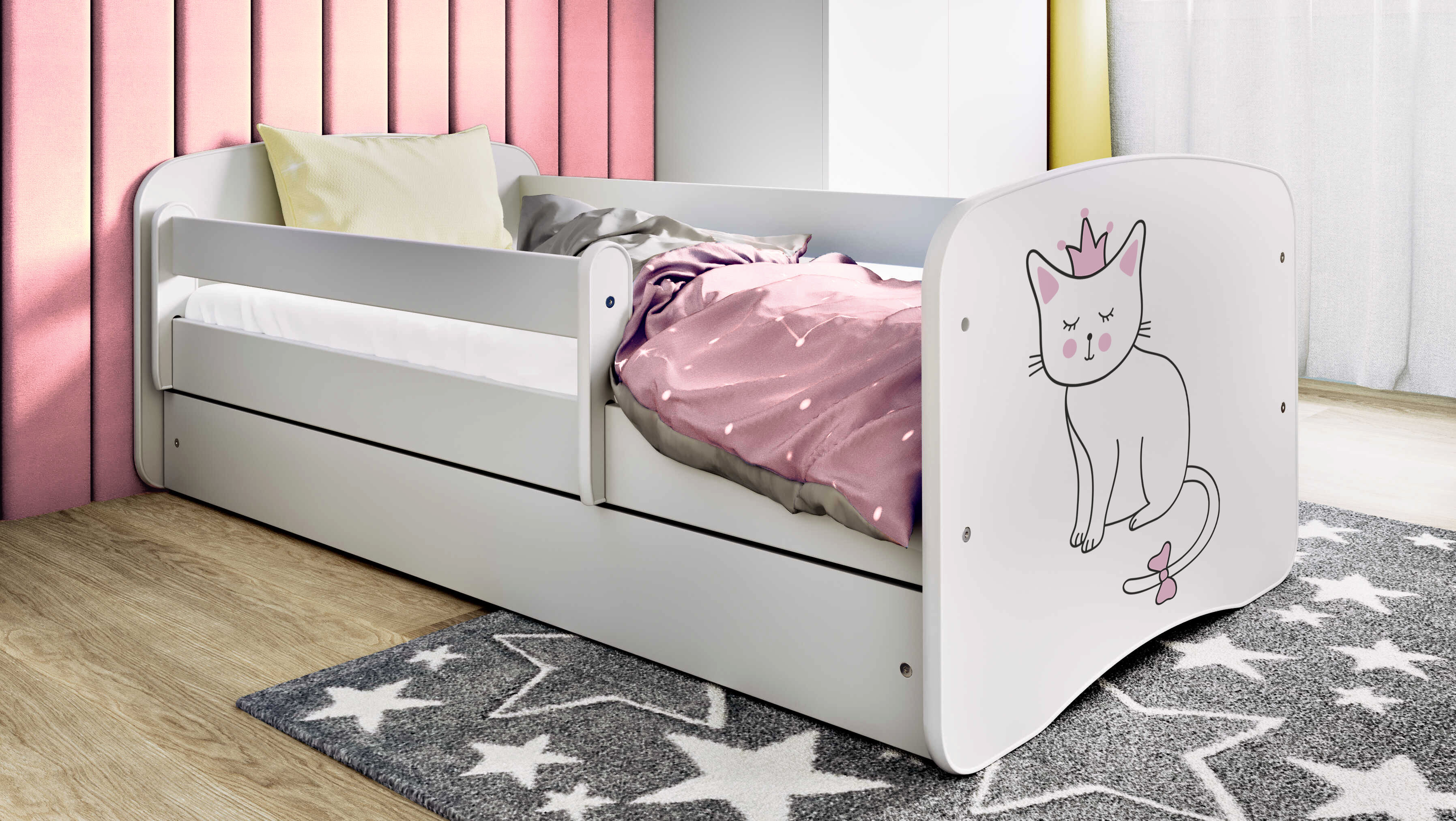 Lit enfant 80 x 160 cm, motif Chat, vue 2