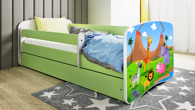 Lit enfant vert