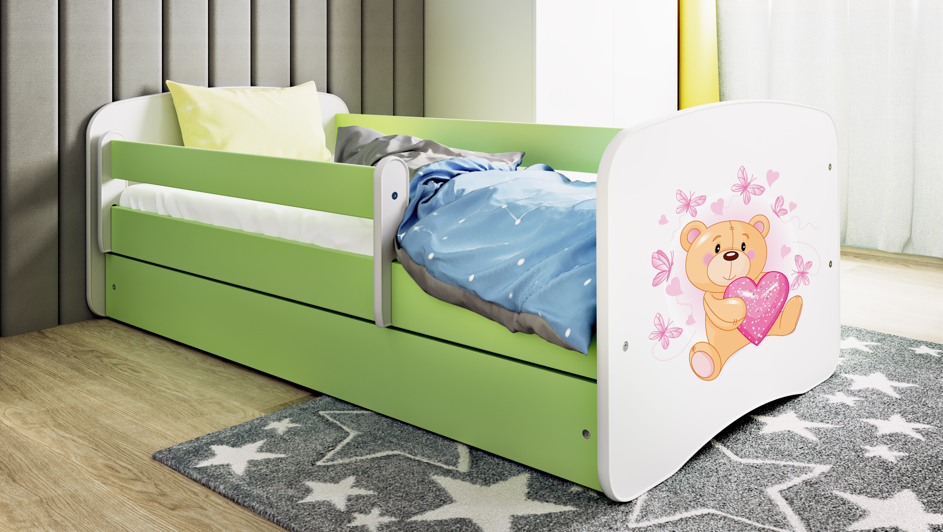 Lit enfant vert