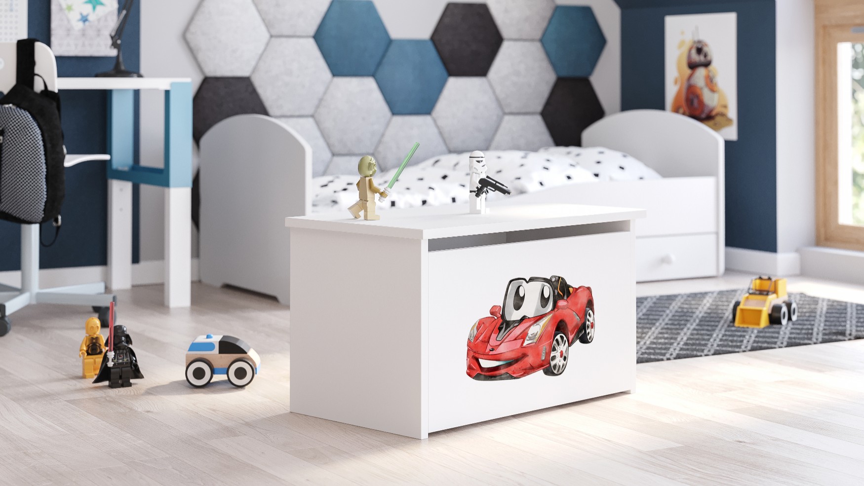 Coffre à jouets enfant blanc
