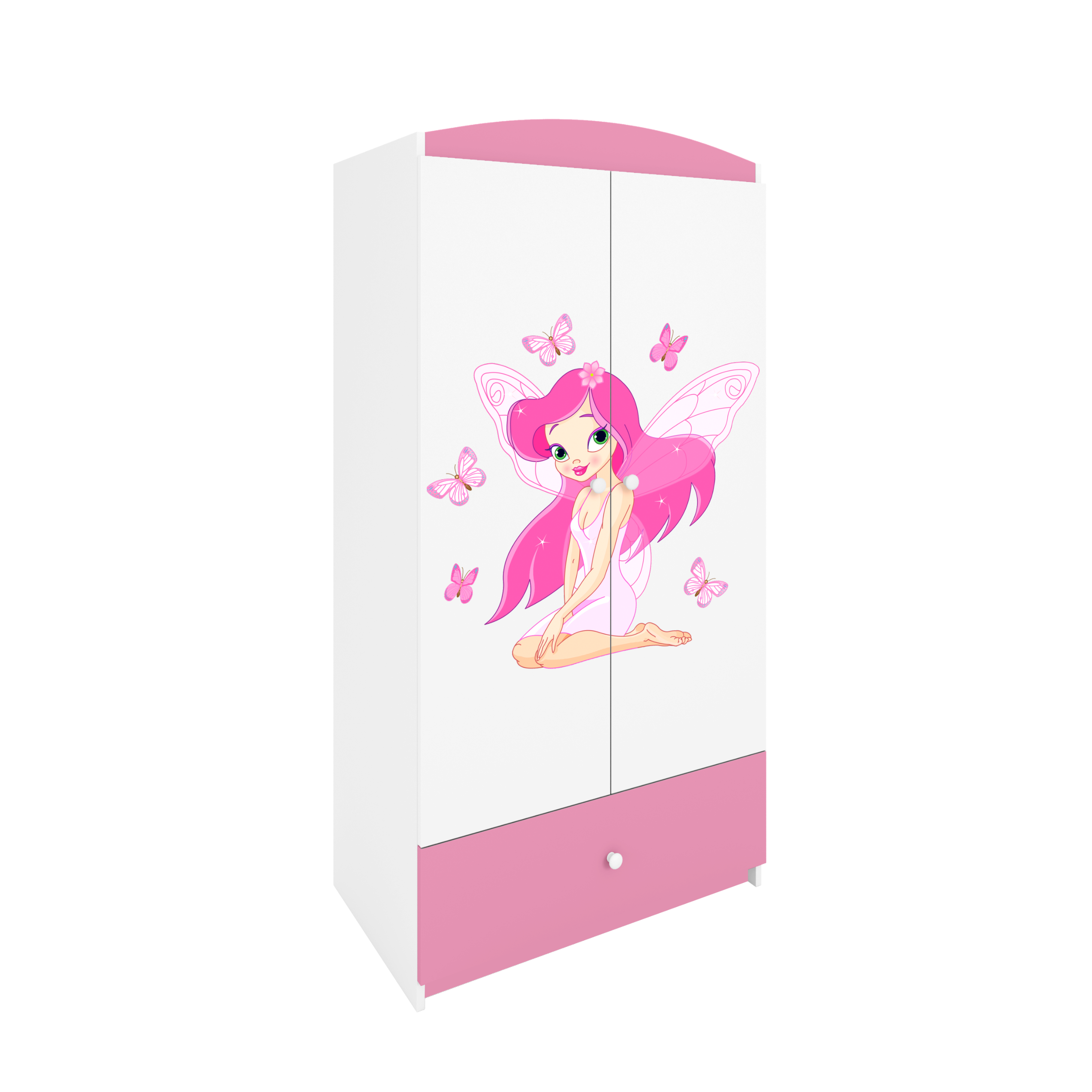 Armoire enfant rose clair